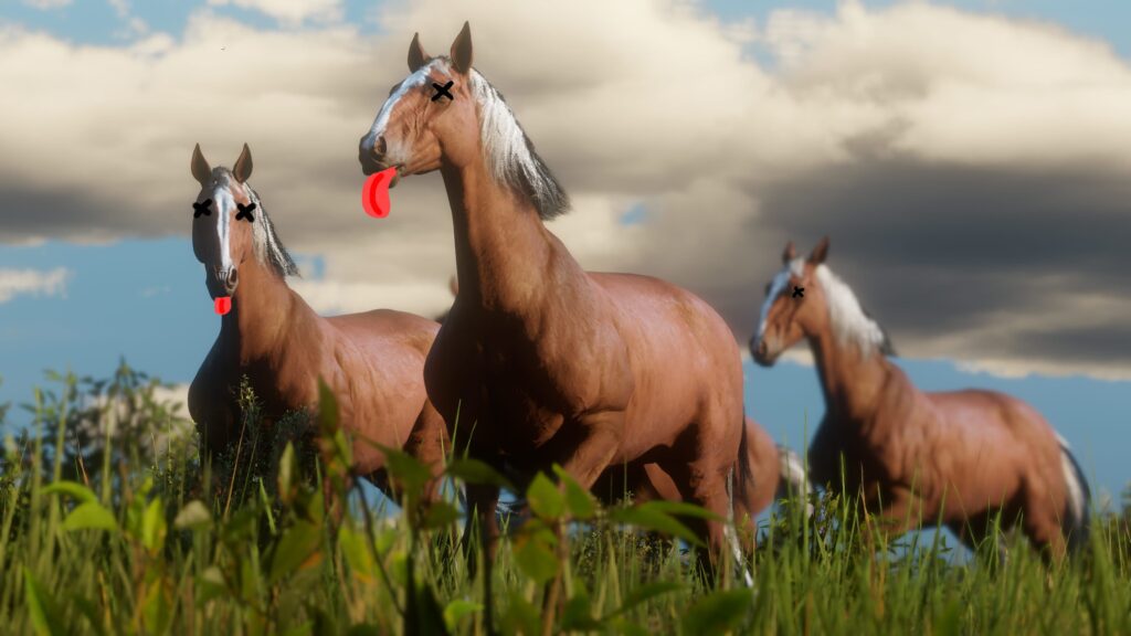 Red Dead Online pełne martwych koni
