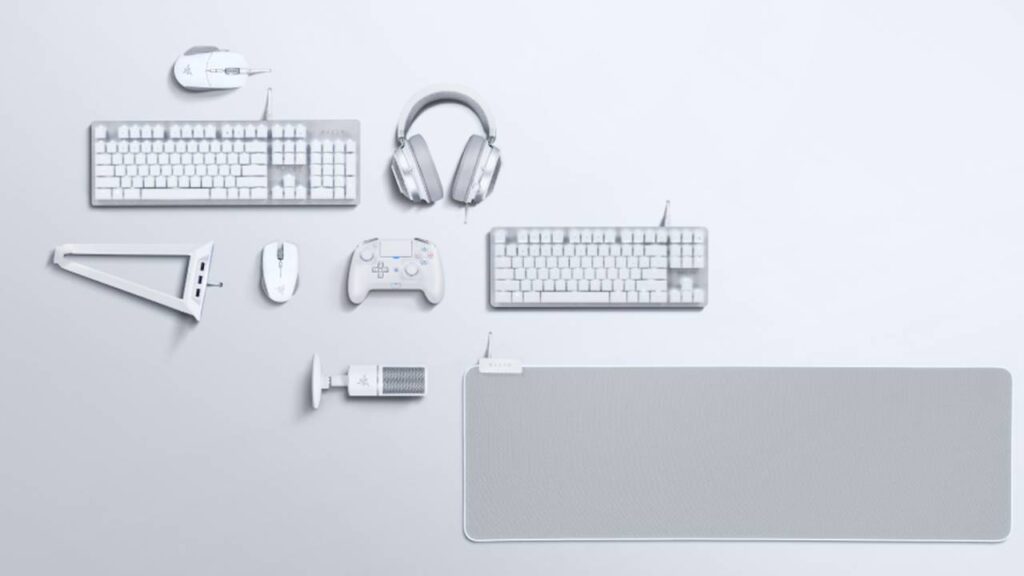 Stylowy zestaw białych akcesoriów Razer Mercury 2019
