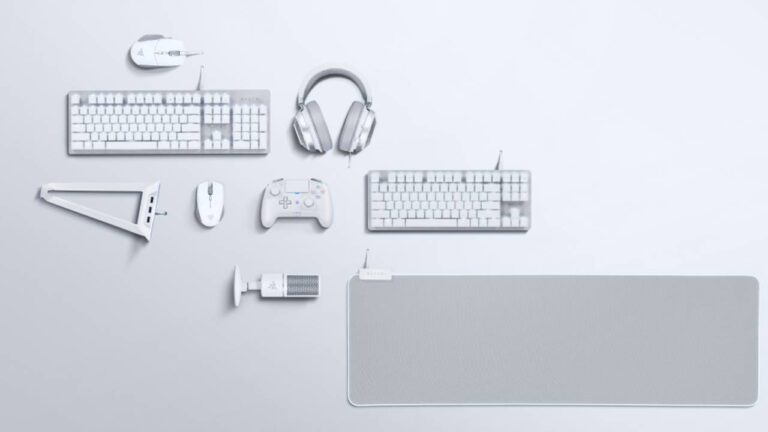 Stylowy zestaw białych akcesoriów Razer Mercury 2019