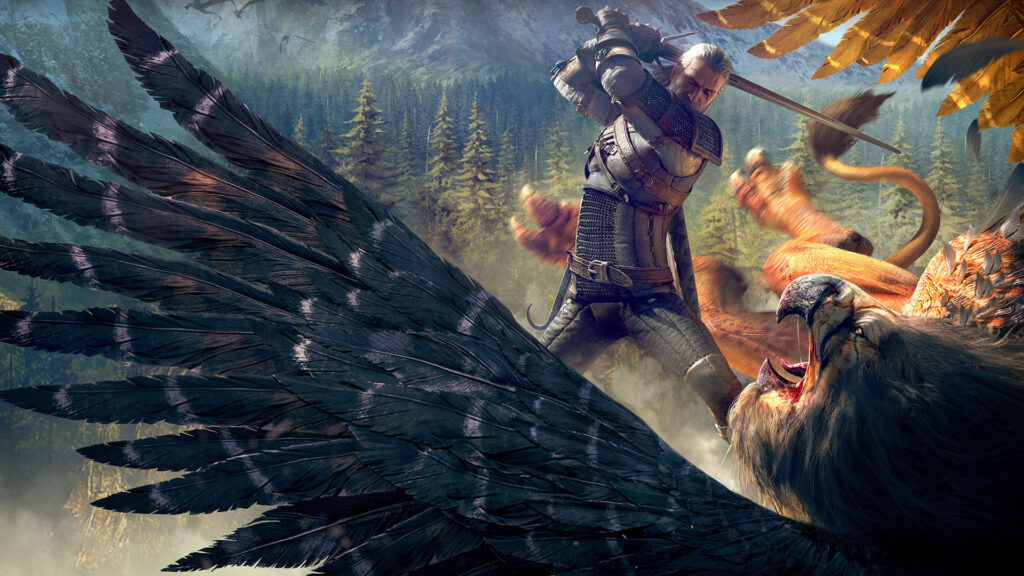 Geralt z gryfem – nowa limitowana grafika z Wiedźmin 3: Dziki Gon