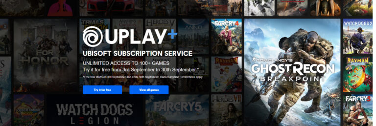 Uplay Plus – wypróbuj za darmo przez miesiąc