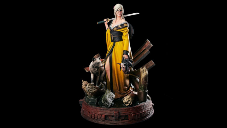 Ciri w stylu japońskim z kataną. CD Projekt zaprezentował obłędną figurkę