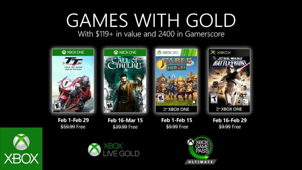 Xbox Live Games With Gold – gry w usłudze w lutym 2020