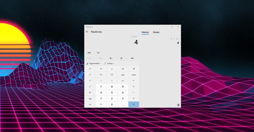 Kalkulator Windows 10 będzie tworzył wykresy