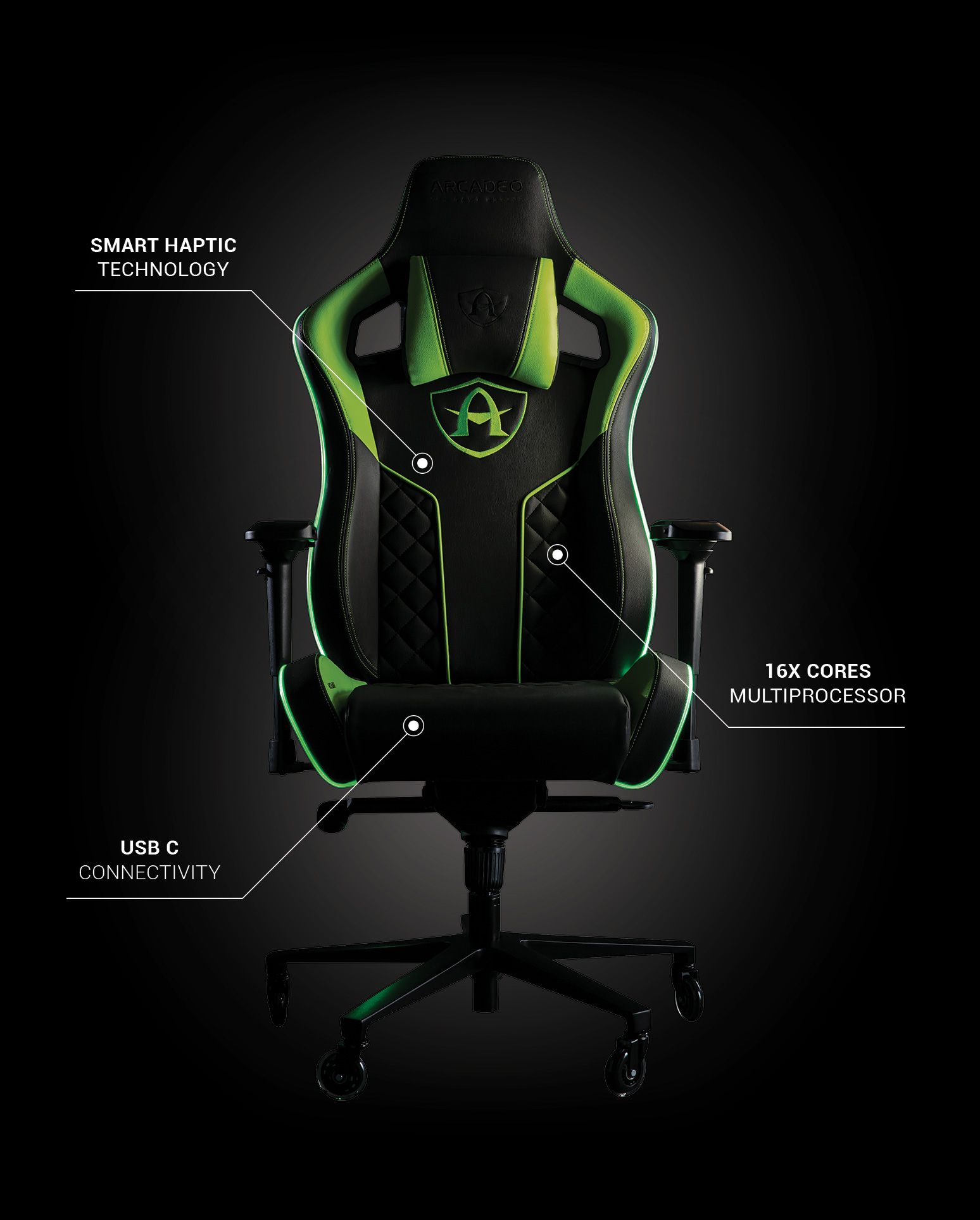 Arcadeo fotel dla graczy z wibracjami