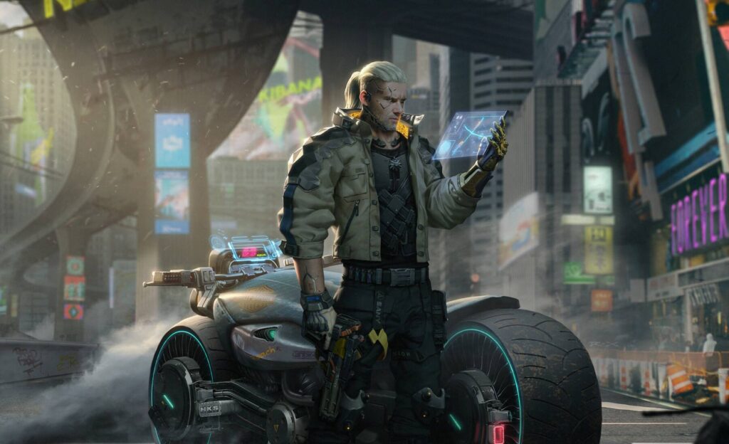 Wiedźmin 3 w wydaniu Cyberpunk 2077 – zobacz fanowskie grafiki
