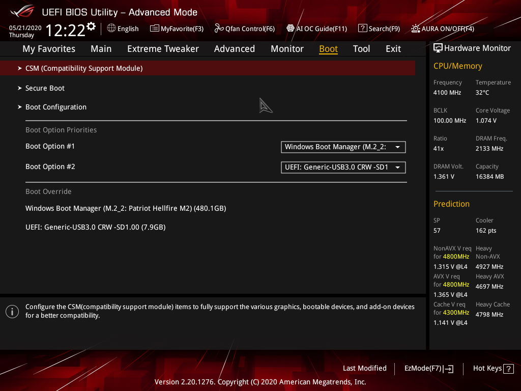Asus ROG Maximus XII Extreme - BIOS UEFI