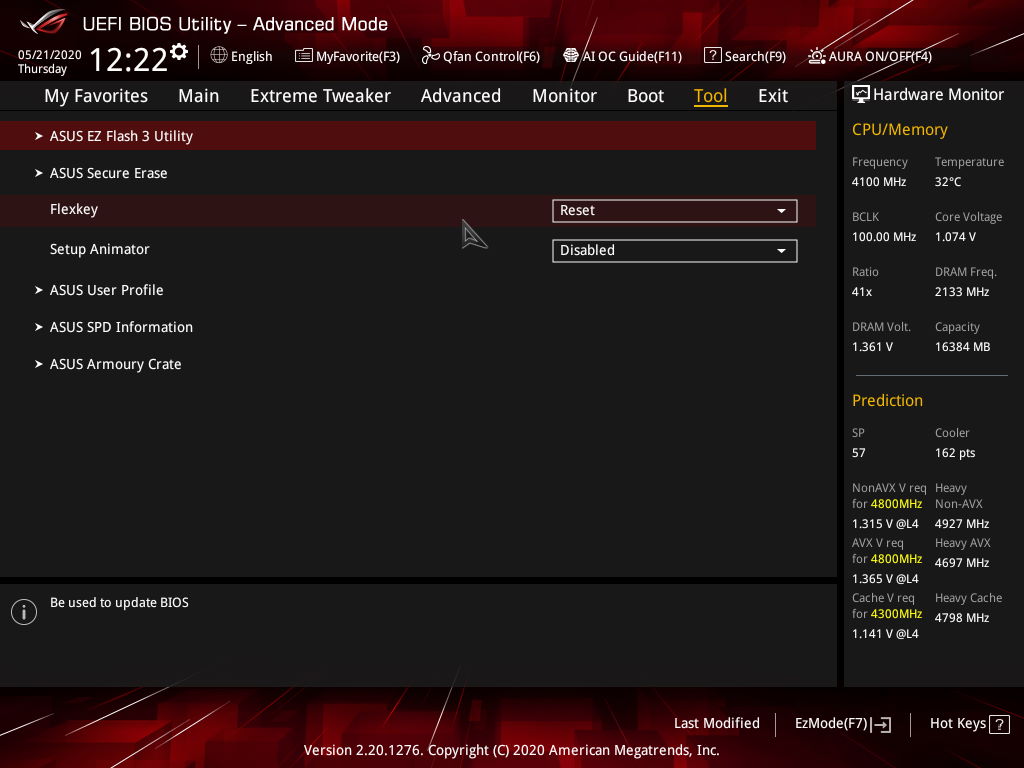 Asus ROG Maximus XII Extreme - BIOS UEFI