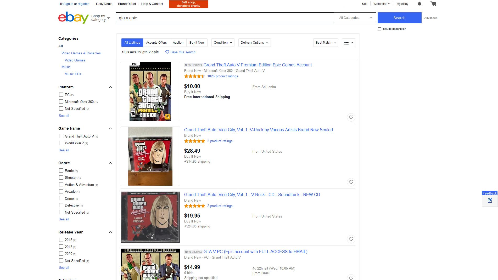 BTA V Ebay