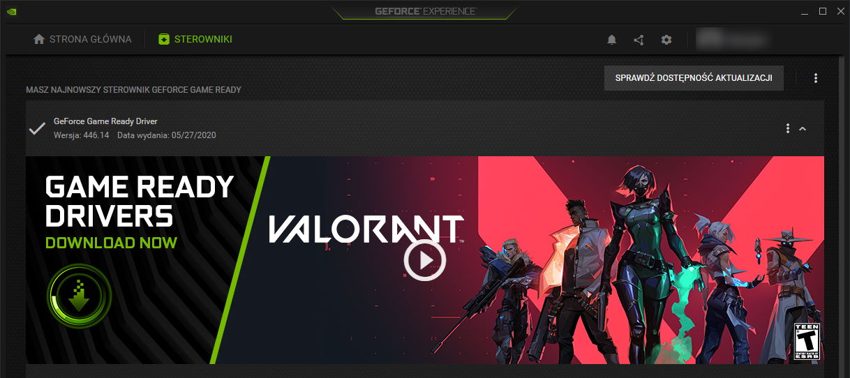 Nvidia - jak zaktualizować sterowniki?