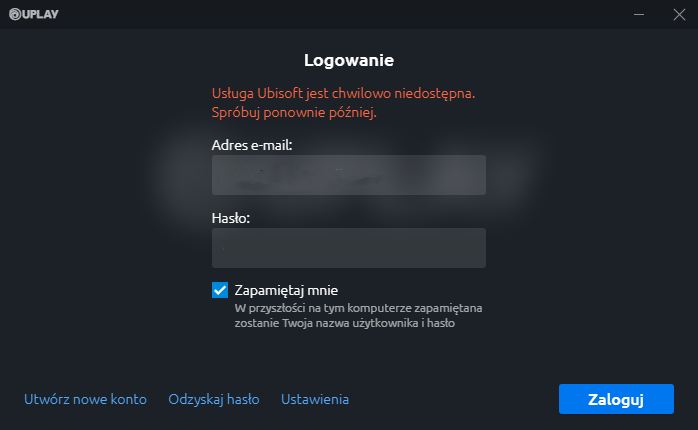 Ubisoft Uplay Awaria