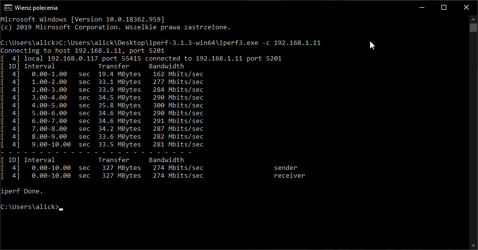 AC19 iperf3