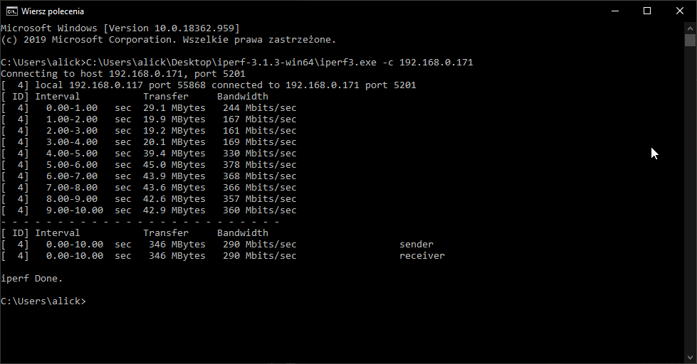 AC21 iperf3