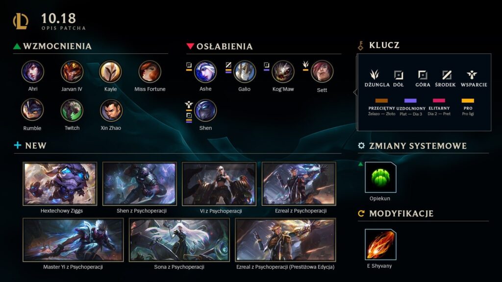 League of Legends 10.18