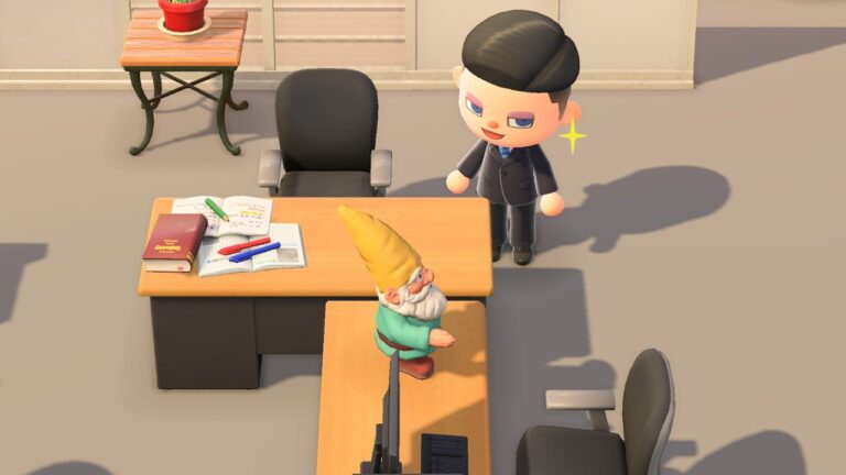 Animal Crossing: New Horizons – gracz odtwarza The Office na wyspie