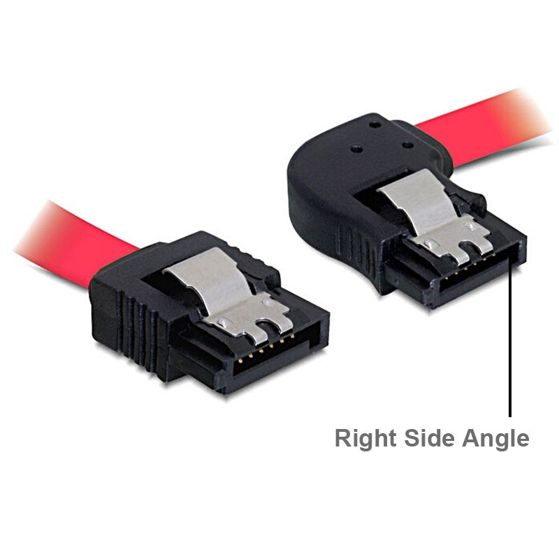 Kabel SATA z zagiętą wtyczką