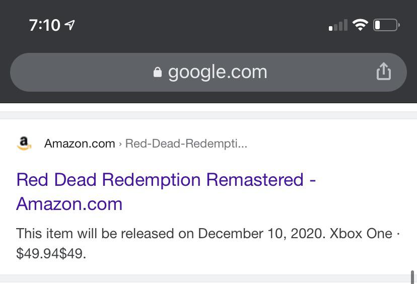 Red Dead Redemprion Remastered