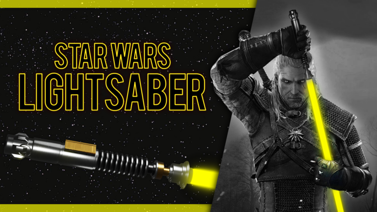 Wiedźmin 3 – Geralt niczym Jedi walczy mieczem świetlnym