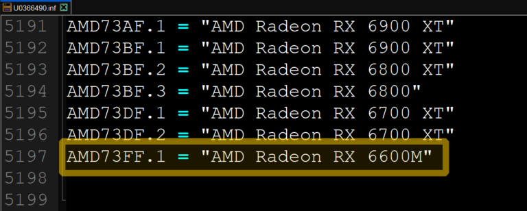 AMD potwierdza mobilny Radeon RX 6600M otrzyma rdzeń Navi 23 XM