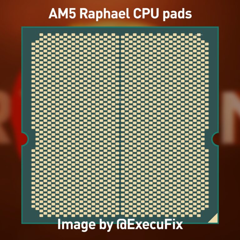 AMD Zen4 Raphael prezentacja procesora od spodu