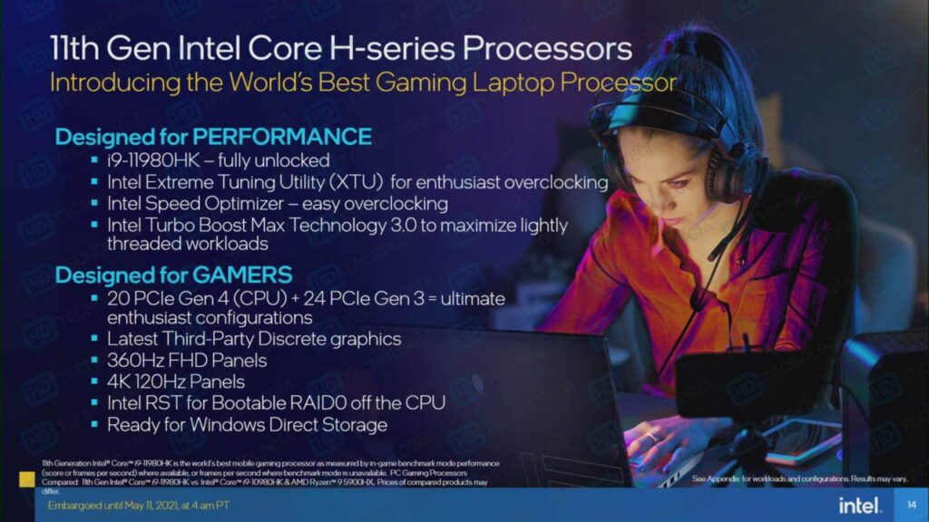 Wyciekły specyfikacje mobilnych procesorów Intel Tiger Lake-H