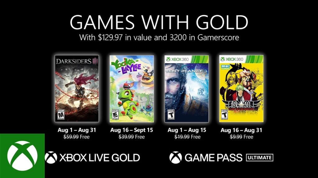 Games with Gold – oto rozpiska na sierpień