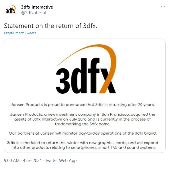 3dfx - tweet