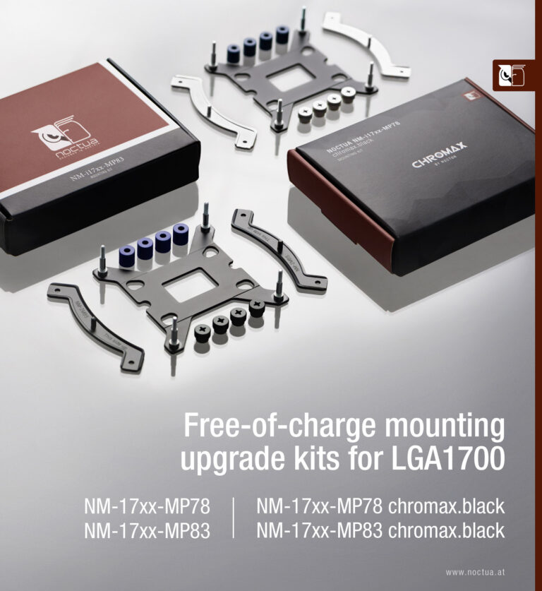 Noctua za darmo wymieni posiadaczom ich układów chłodzenia podstawki montażowe pod LGA 1700