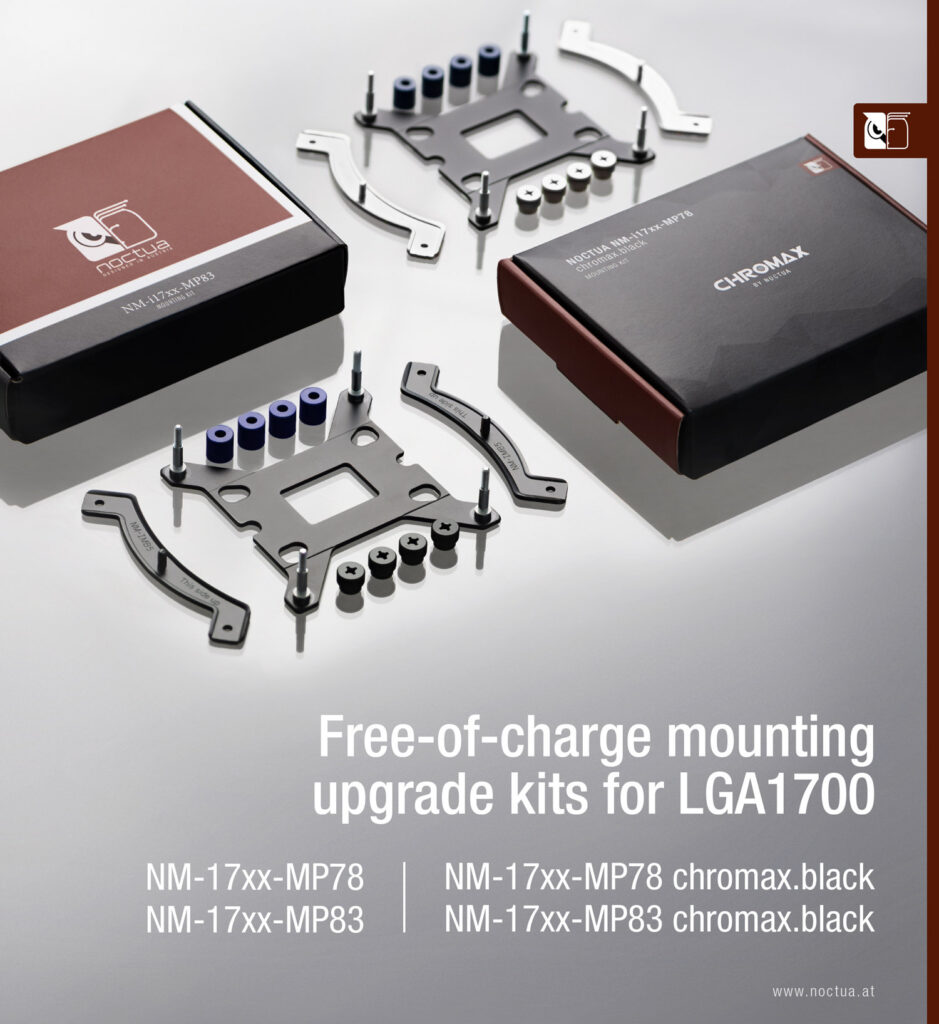 Noctua za darmo wymieni posiadaczom ich układów chłodzenia podstawki montażowe pod LGA 1700