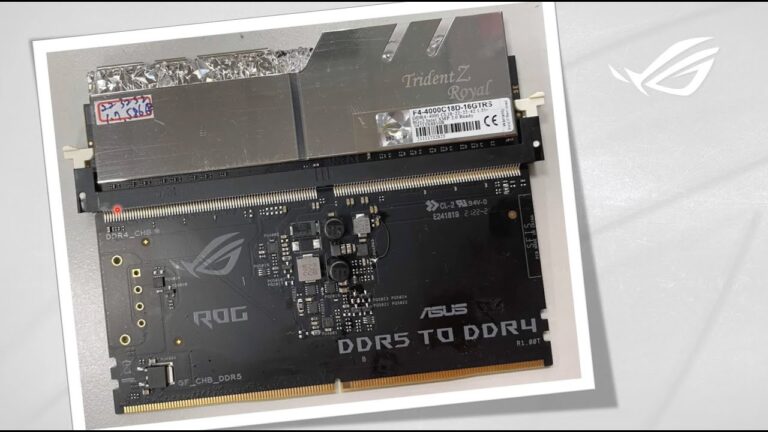 Asus pracuje nad adapterem pamięci DDR5 na DDR4