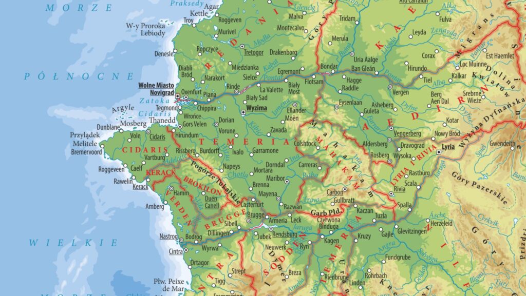 Zobacz mapę uniwersum Wiedźmina stworzoną przez pracowników UW