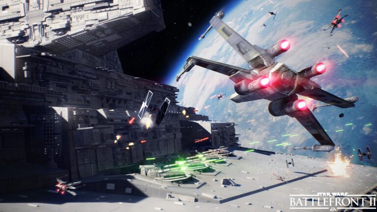 Gameplay z Star Wars: Battlefront 2 obejmujący wszystkie dostępne statki