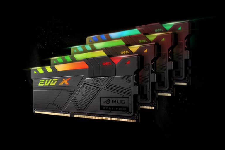 Pamięci Geil Evo X RGB z certyfikatem Asus ROG – kostki idealne do grania, podkręcania i podświetlania