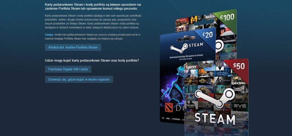 Valve wprowadziło na Steam karty podarunkowe w wersji cyfrowej