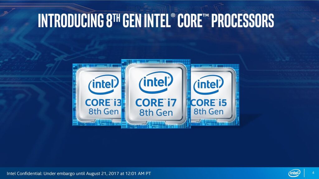 8 generacja procesorów Intel nadchodzi, znamy już parametry i ceny