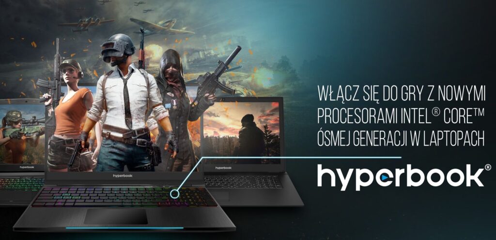 8. generacja procesorów Intel napędza już nowe gamingowe laptopy Hyperbook