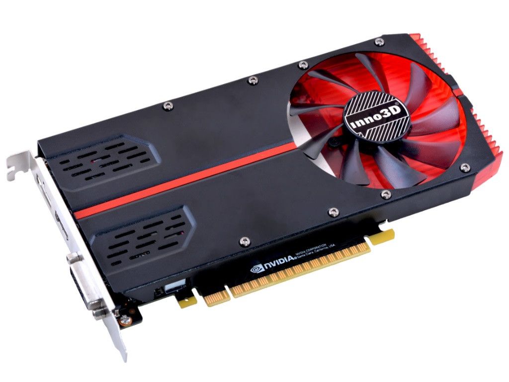 Jednoslotowy GeForce GTX 1050 Ti marki Inno3D