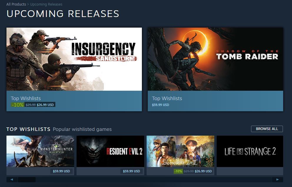 Valve poprawiło system filtrowania nadchodzących gier na Steam