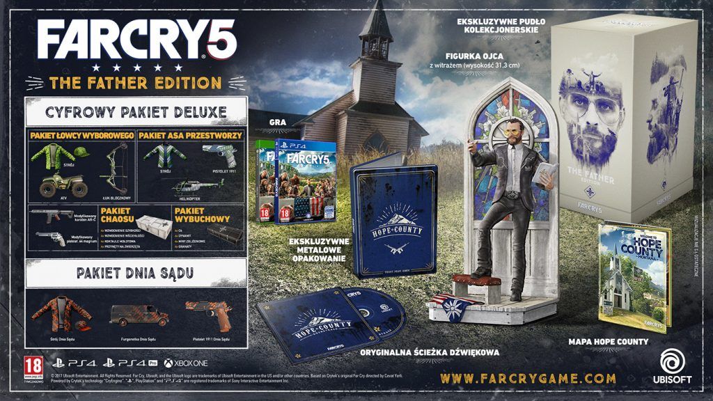 Zamówienia przedpremierowe na kolekcjonerskie edycje Far Cry 5 w sklepie Ubisoft Store nie zostaną zrealizowane!