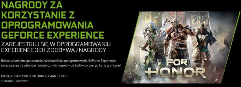Nvidia rozdaje darmowe klucze do For Honor