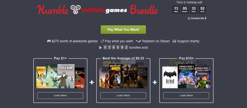 Humble Telltale Bundle – kilkanaście przygodówek w dobrej cenie
