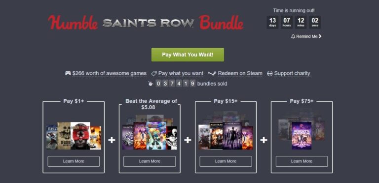 Promocja na gry Deep Silver – Humble Saints Row Bundle