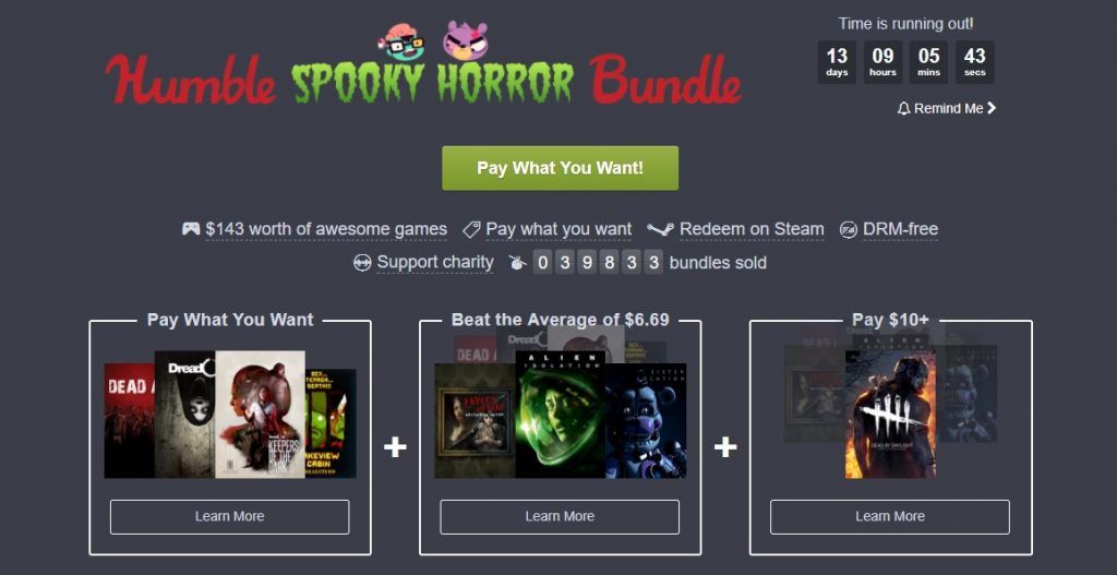 Humble Spooky Horror Bundle – promocja na straszne gry
