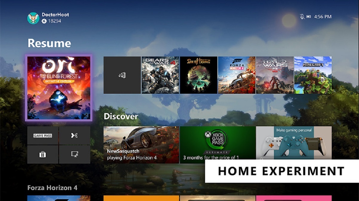 Xbox nowy ekran główny