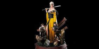 Ciri w stylu japońskim z kataną. CD Projekt zaprezentował obłędną figurkę