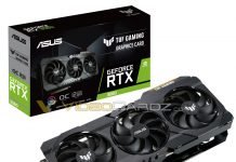 ASUS GeForce RTX 3060 TUF Gaming z 12 GB GDDR6 uchwycony na zdjęciach