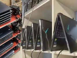 Górnicy do kopania używają już nawet laptopów z kartami RTX 3000 kopalnia RTX 3060