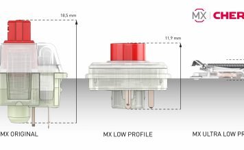Alienware, jako pierwszy producent montuje nisko-profilowe klawisze mechaniczne Cherry MX w swoich laptopach