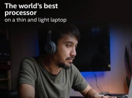 INTEL reklamując swoje mobilne procesory, pokazał MacBooka Pro na zdjęciu