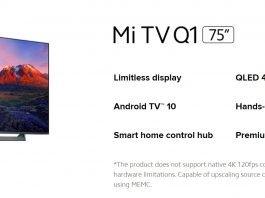 Xiaomi Mi Q1 TV z HDMI 2.1 i panelem 120 Hz, nie obsługuje 120 Hz